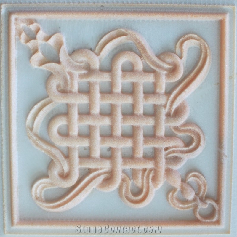 Natural 3d Pink Marble Feature Walling Panel