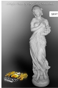 Marble Statue, Bianco Carrara B White Marble