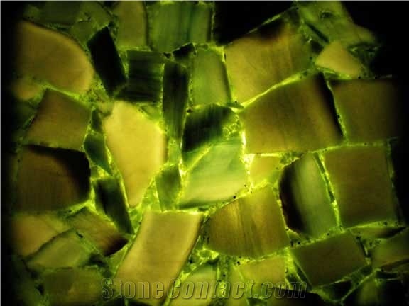 Backlit Semiprecious Stone Slab