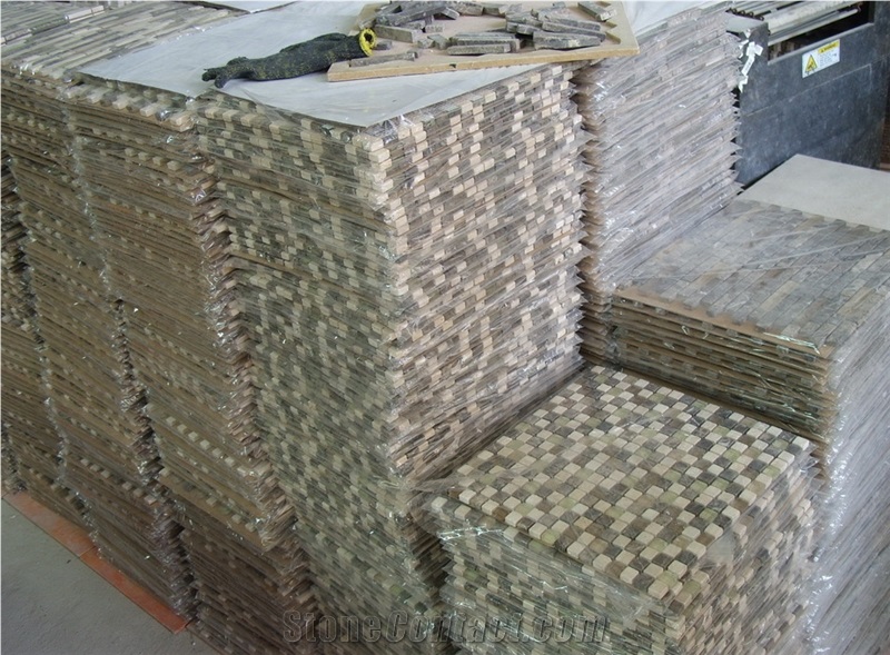 Black Lava Stone Mosaic Tile,Hainan Black Basalt,China Black Basalt Mosaic
