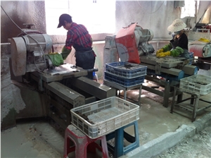 Grey Marble Mix Beige Travertine Glass Mosaic