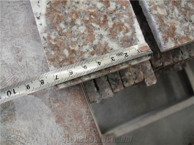 Polished G687 Peach Blossom Red Granite Tile