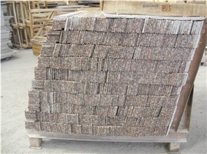 Polished G687 Peach Blossom Red Granite Tile