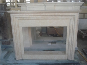 Sunny Gold Marble Fireplace