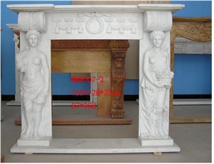 White Jade Marble Fireplace Mantel