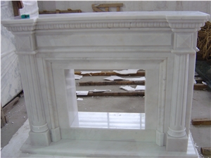 White Jade Marble Fireplace Mantel