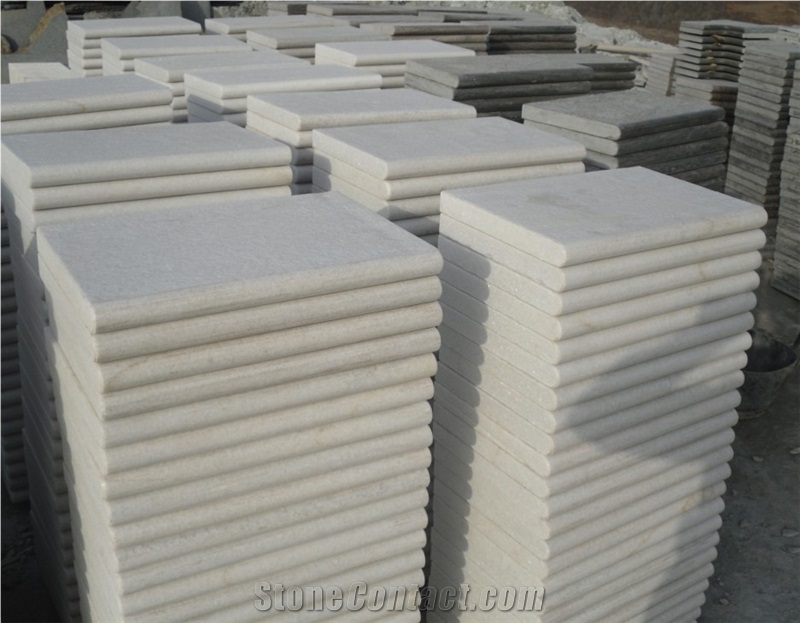 Flamed White Quartzite Pool Coping