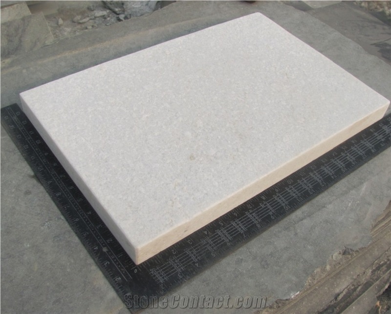 Flamed White Quartzite Pool Coping