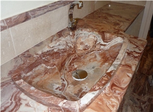 Arabescato Orobico Rosso Marble Countertop, Arabescato Orobico Rosso Red Marble Countertop