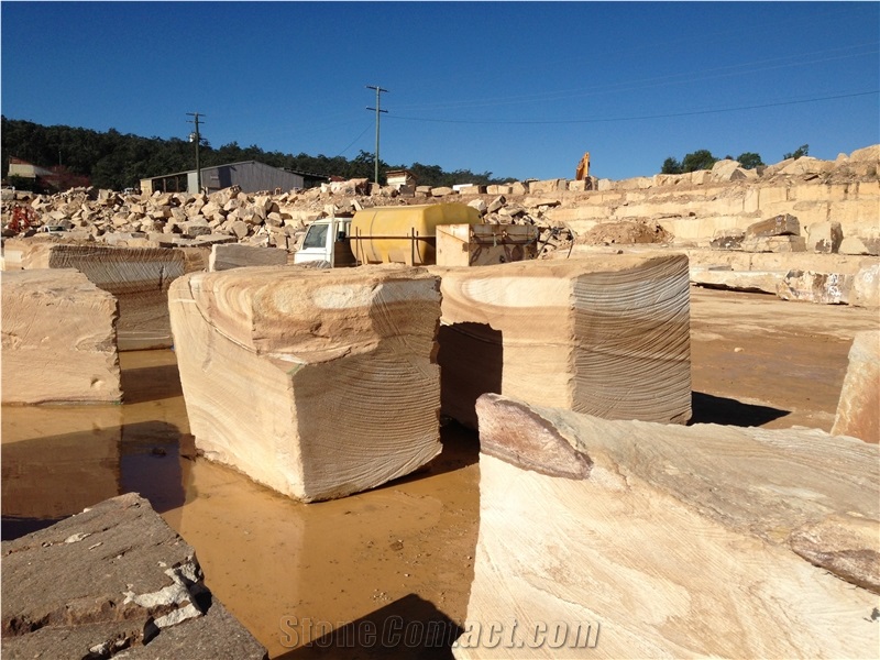 Helidon Sandstone Blocks, Australia Beige Sandstone