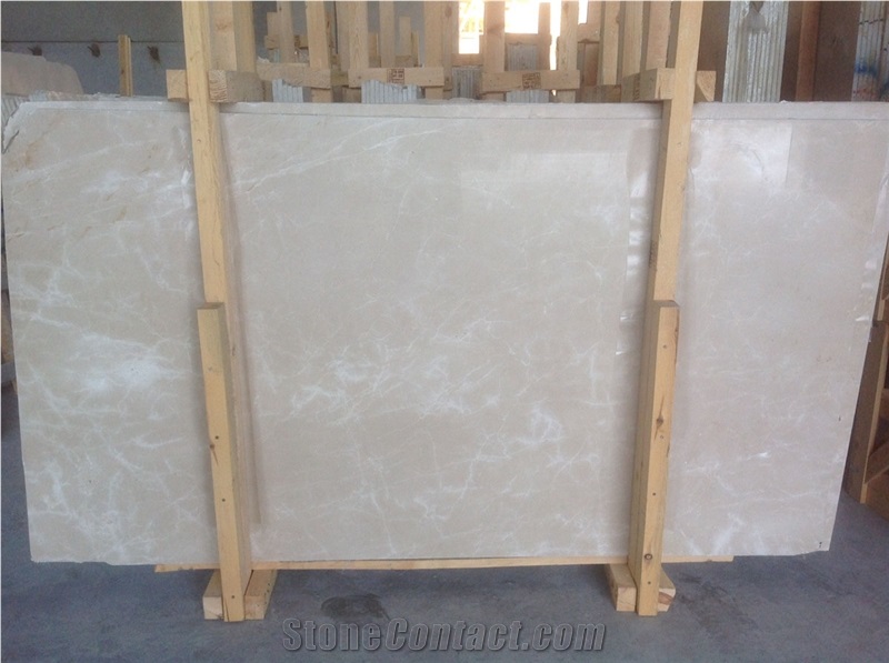 Moonstone Cream Cloudy Marble Slabs, Turkey Beige Marble