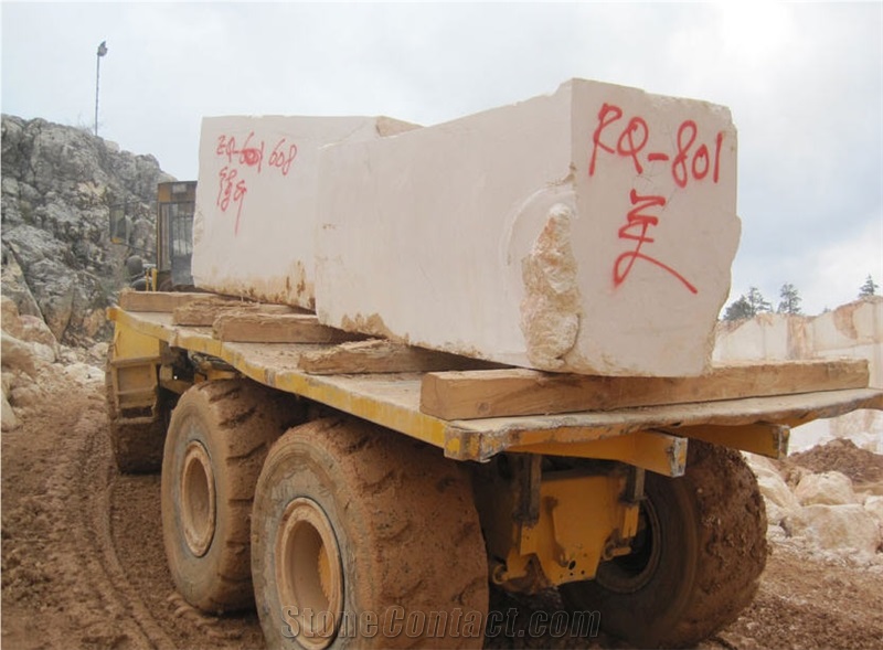 Eva Cream Marble Blocks, Turkey Beige Marble