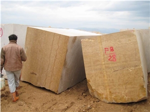 Golden Imperial Marble Blocks, Turkey Yellow Marble
