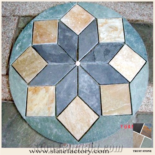 Green Slate Mosaic Medallion