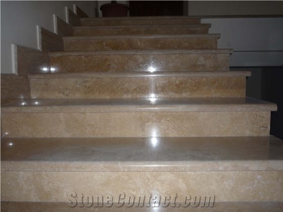 Armenia Noce Travertine Stairs, Armenia Noce Brown Travertine Stairs