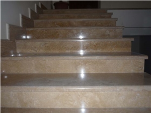Armenia Noce Travertine Stairs, Armenia Noce Brown Travertine Stairs