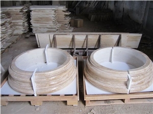 Tuff Stone Column Base and Column Tops