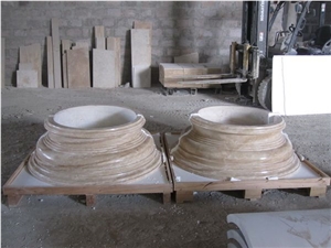 Tuff Stone Column Base and Column Tops