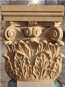 Tuff Stone Column Base and Column Tops