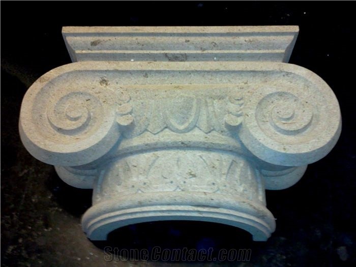 Tuff Stone Column Base and Column Tops