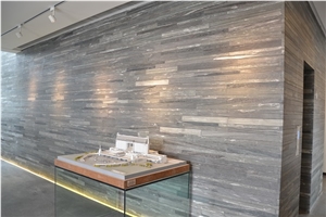 Vals Quartzite - Layered Masonry, Switzerland Grey Quartzite Slabs & Tiles