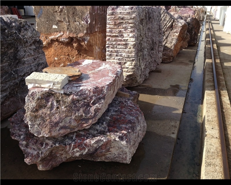 Red Eretria Marble Blocks