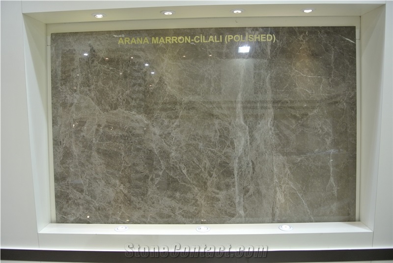 Arana Marron Marble Slabs, Turkey Brown Marble