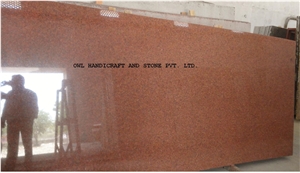 New Indian Red Granite, Raj. Red Granite, Owl Red Granite Polished Slabs