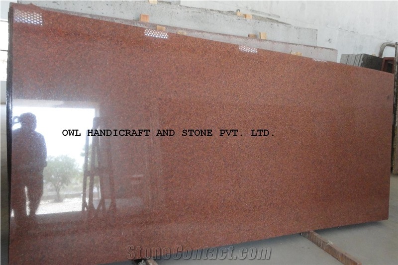 New Indian Red Granite, Raj. Red Granite, Owl Red Granite Polished Slabs