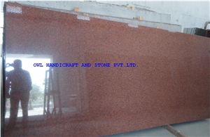 New Indian Red Granite, Raj. Red Granite, Owl Red Granite Polished Slabs