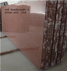 New Indian Red Granite, Raj. Red Granite, Owl Red Granite Polished Slabs