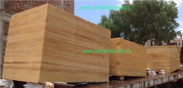 Woodstone Blocks, Wooden Sandstone Blocks, Sandstone Blocks, Golden Teakwood Sandstone