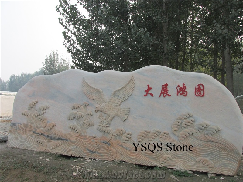 Beatiful Deer Statue Sculpture Landscaping Stone, Sunset Glow Red Marble Garden, Palisade