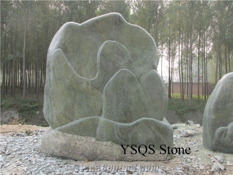 Beautiful Garden Stone, Green Granite Garden Stone