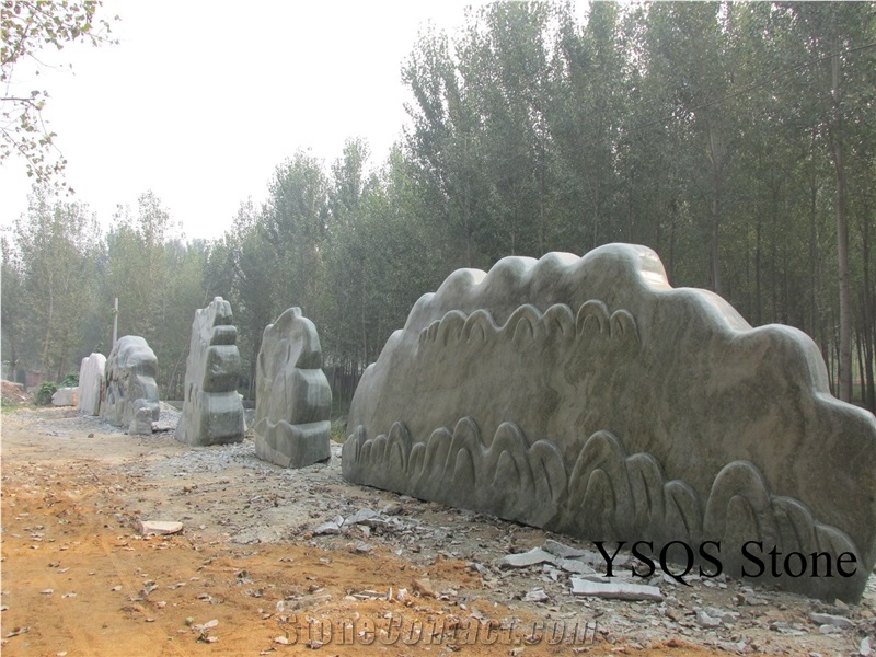 Beautiful Garden Stone, Green Granite Garden Stone