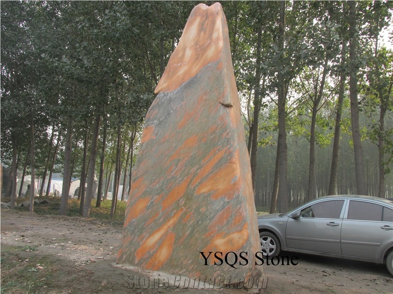 Cloudy Rosa Marble Garden Landscaping Stone