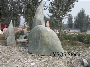 Garden Stone Blocks, Green Granite Garden Stone
