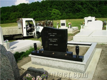 Absolute Black Granite Tombstone