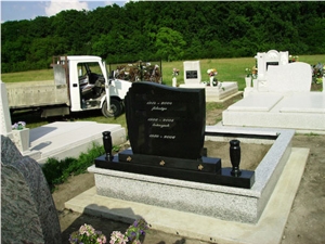 Absolute Black Granite Tombstone