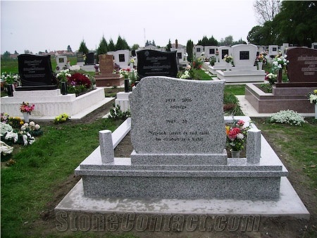 G603 Granite Monuments, China Grey Granite Tombstones, Padang Hell Grey Granite