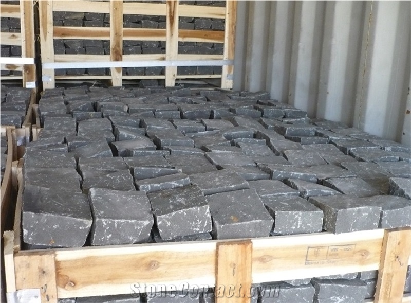 Black Basalt Cobble Stone, Vietnam Black Basalt