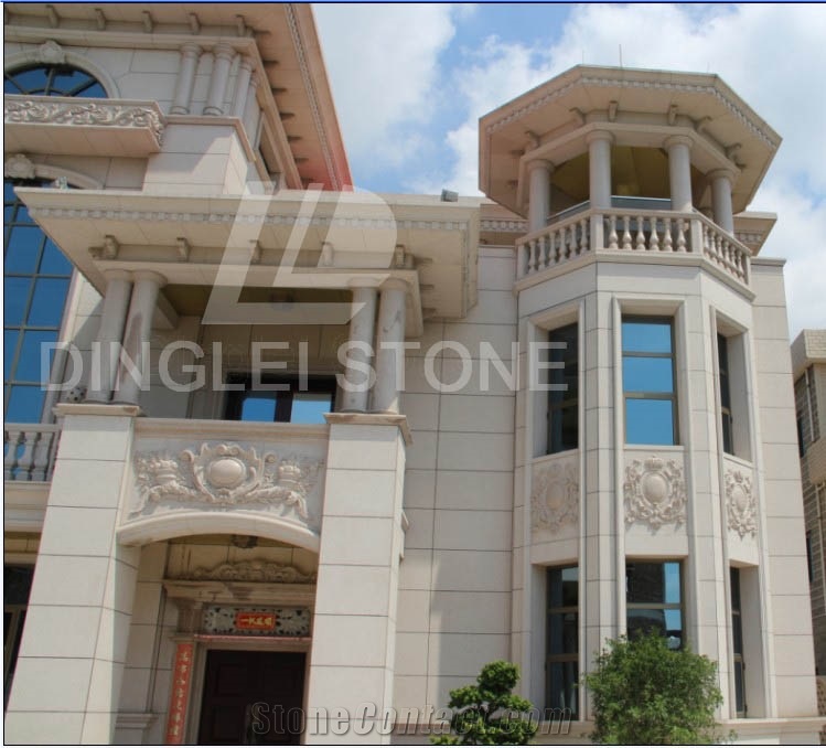 G681 Villa Building Project, G681 Pink Granite Building, Walling