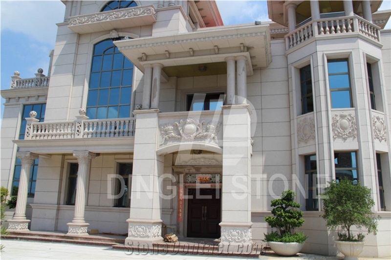 G681 Villa Building Project, G681 Pink Granite Building, Walling