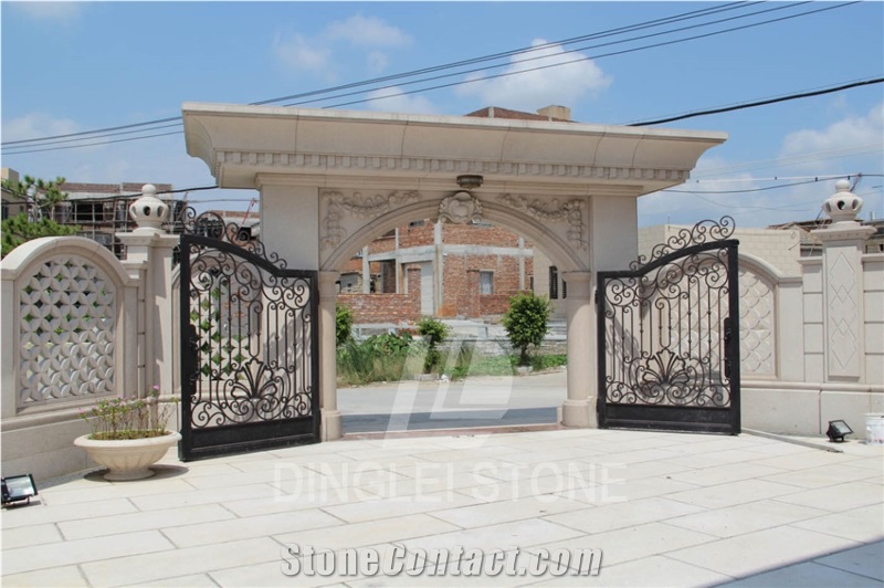 G681 Villa Building Project, G681 Pink Granite Building, Walling