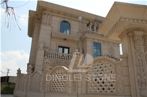 G681 Villa Building Project, G681 Pink Granite Building, Walling