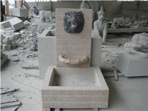 G682 Wall Mounted Fountain Wall Fountain, Yellow Granite
