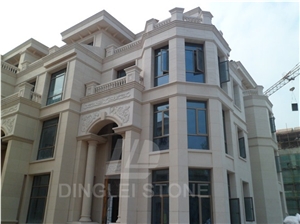 Moca Cream Tile, Moca Cream Fine Grain Beige Limestone Building, Walling
