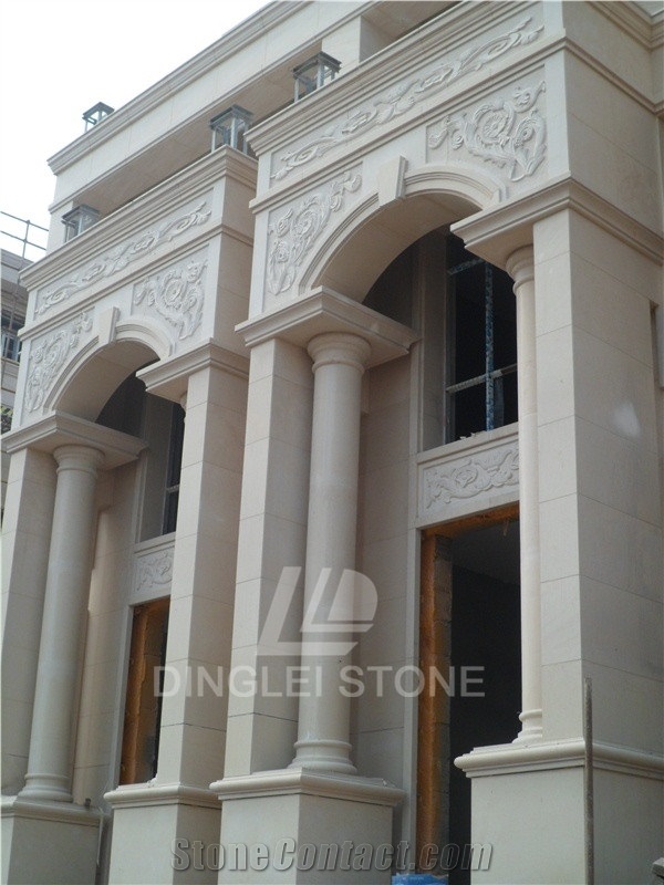 Moca Cream Tile, Moca Cream Fine Grain Beige Limestone Building, Walling