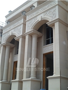 Moca Cream Tile, Moca Cream Fine Grain Beige Limestone Building, Walling