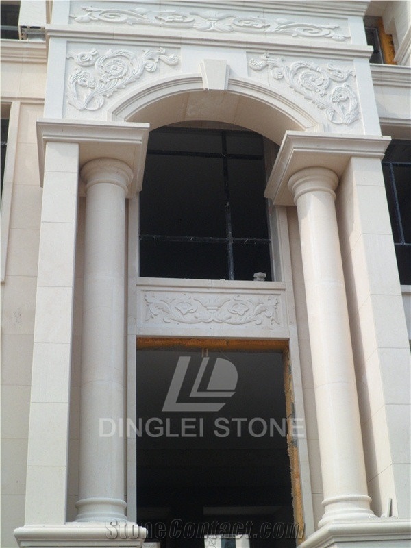 Moca Cream Tile, Moca Cream Fine Grain Beige Limestone Building, Walling